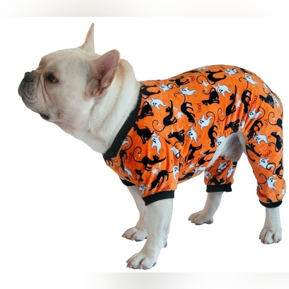 Halloween CuteBone Dog Costume (ghost, black cat) - size L